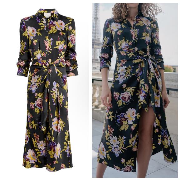 Cinq a Sept Brigette Floral Jacey Midi Dress - Picture 1 of 8